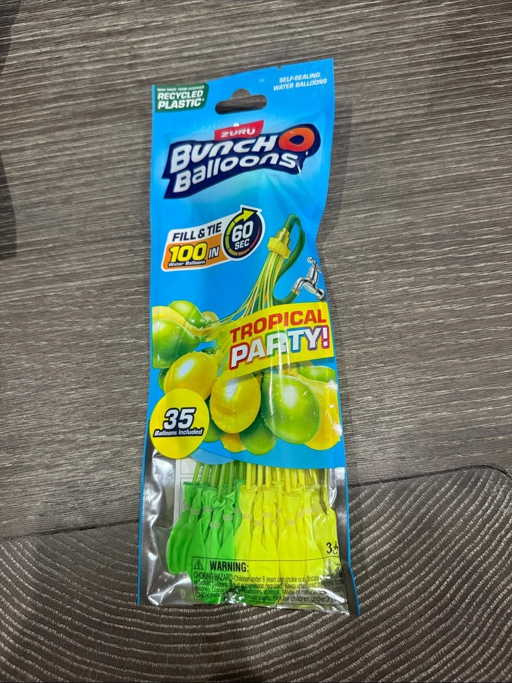 NWT Zuru Bunch O Balloons Tropical Party Water Balloons 100 Green & Yellow